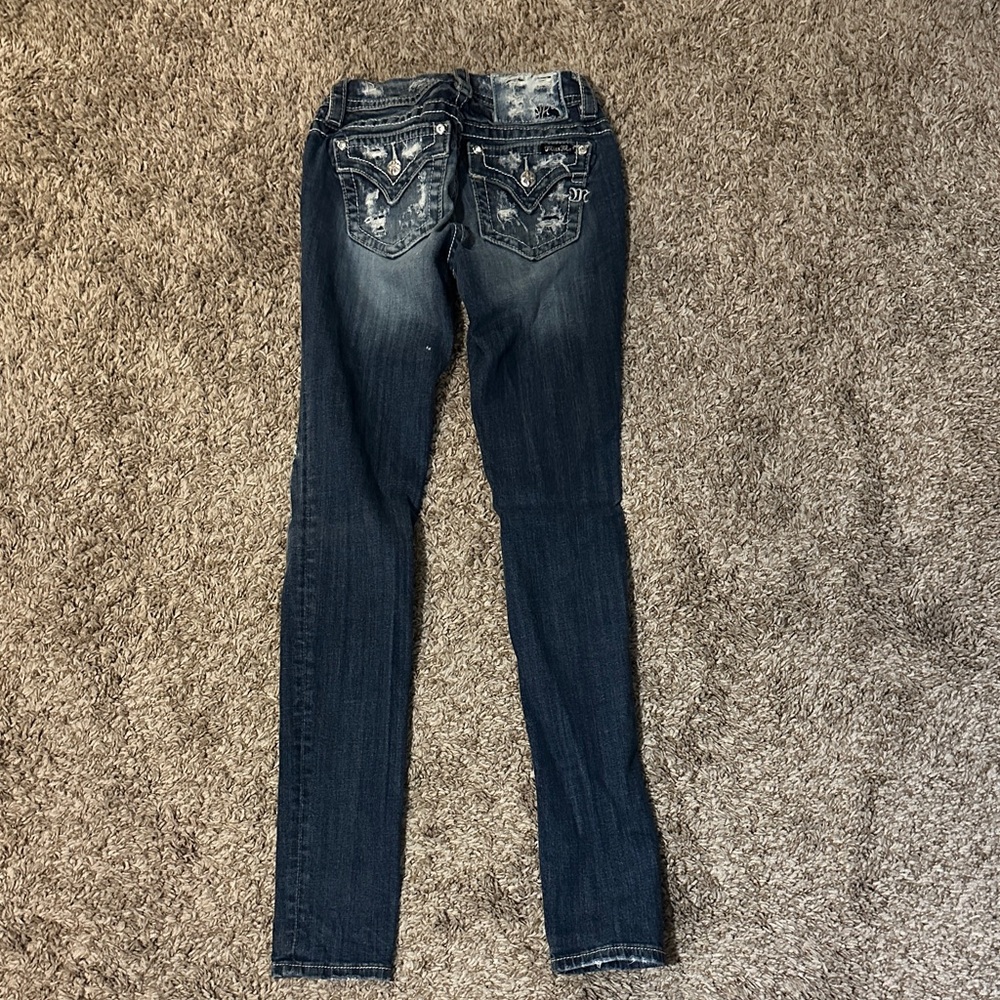 Miss Me Dark Blue Distressed Skinny Jeans - Picture 4 of 4